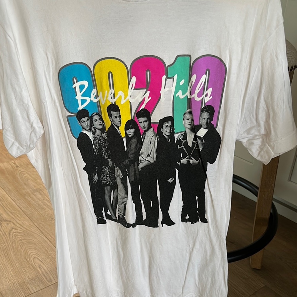 Beverly Hills 90210 White Graphic T-Shirt